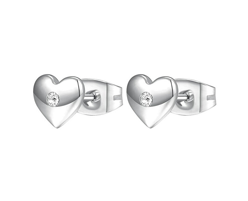 Romantické ocelové náušnice Srdce Chakra BHKE039