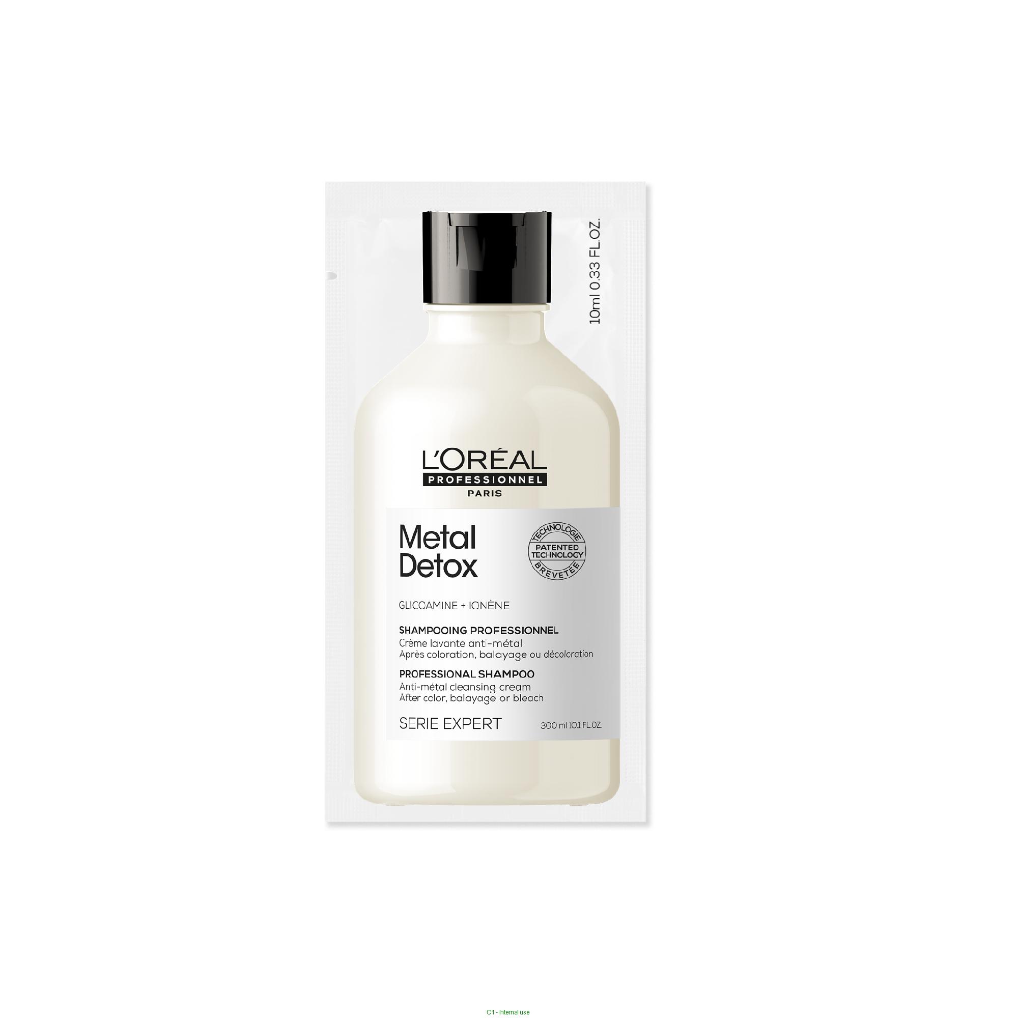L'Oréal Professionnel Šampón pre farbené a poškodené vlasy Metal Detox 10 ml