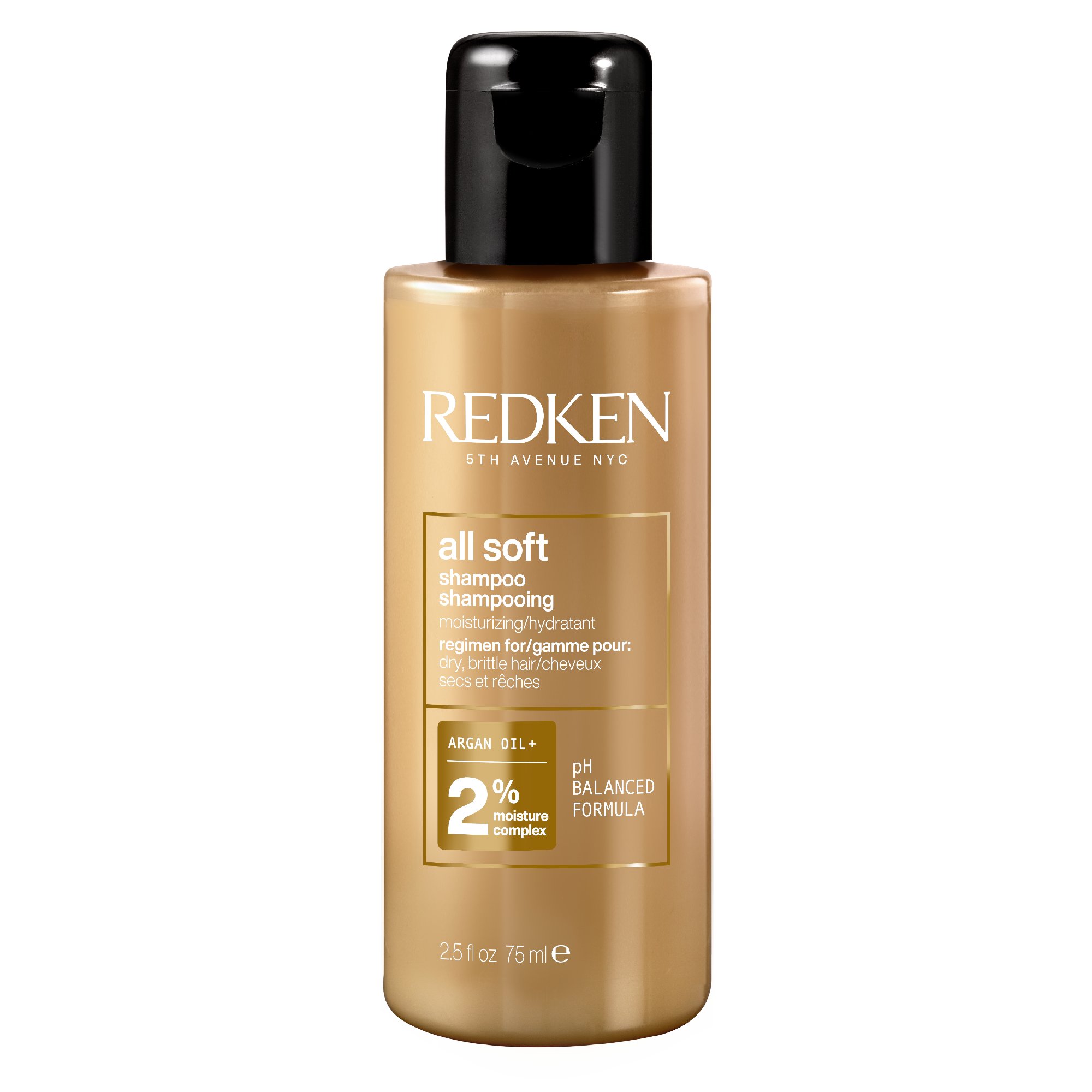 Redken Lágyító sampon száraz és törékeny hajra All Soft 75 ml