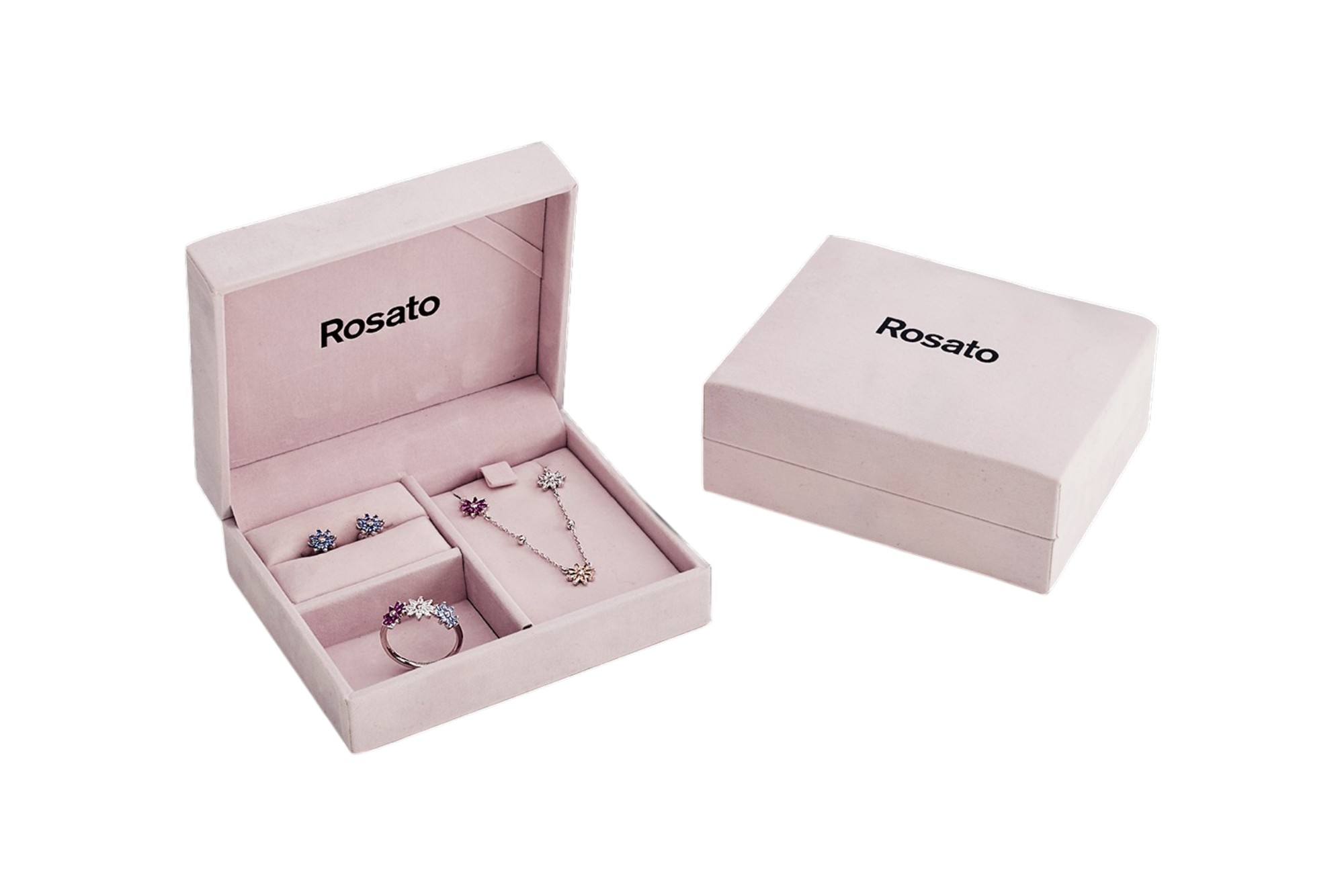 Malá růžová šperkovnice Rosato