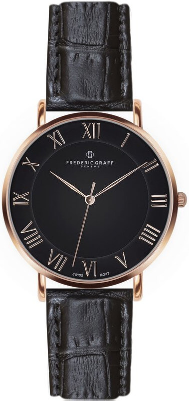 Rose Dom Croco black Leather FAE-B001R