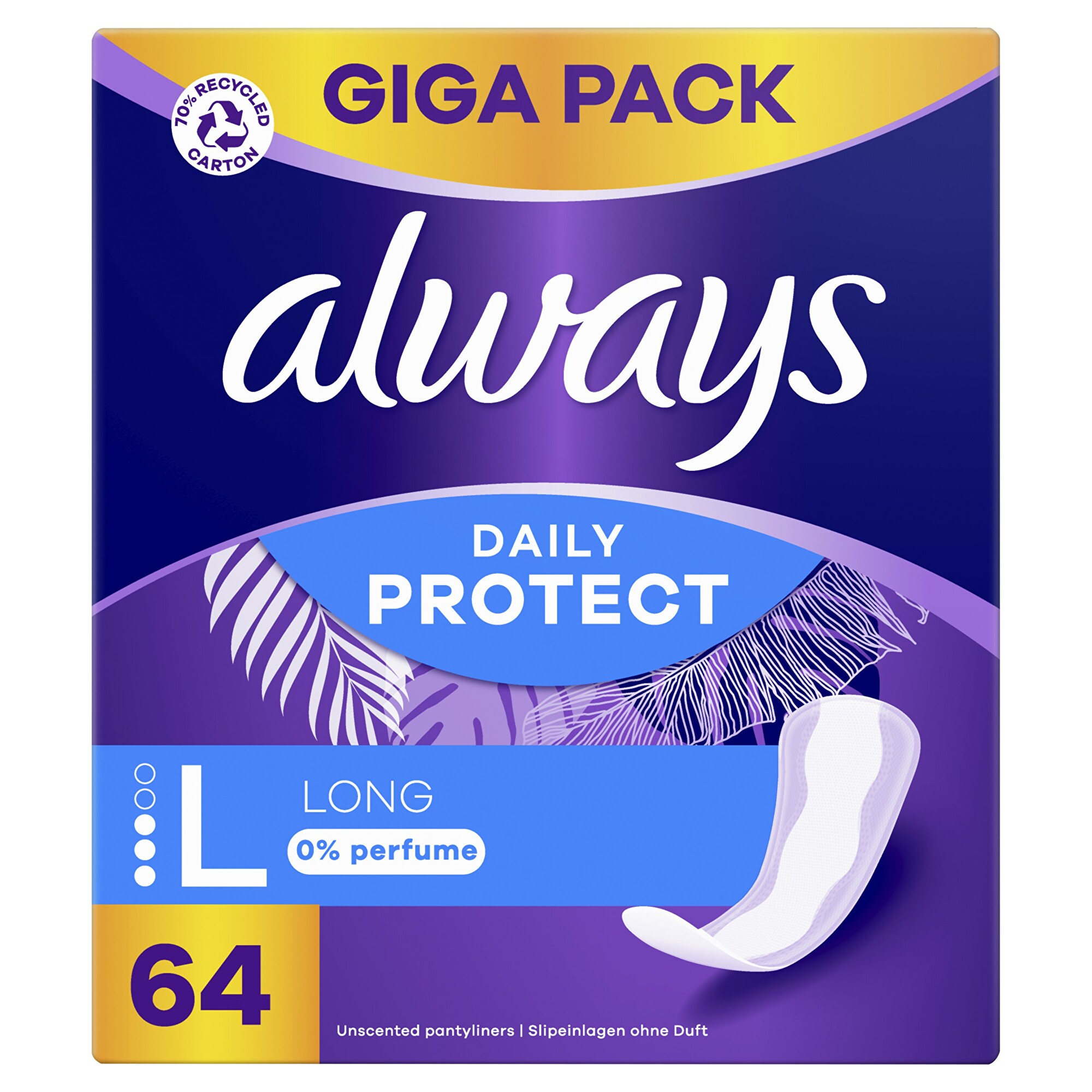 Absorbante Daily Protect Long Slip 64 buc | Vivantis.ro - Hello Gorgeous!