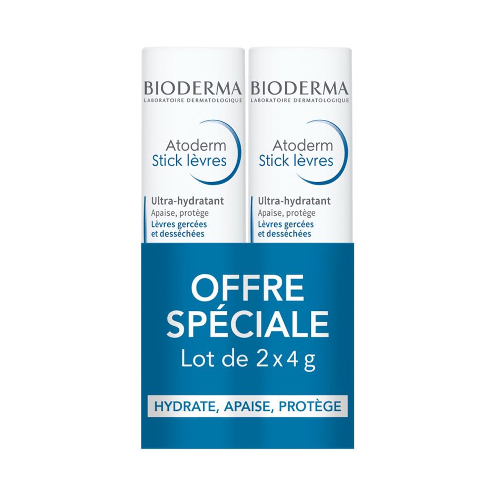 Sada péče na suché a popraskané rty Atoderm 2 x 4 g