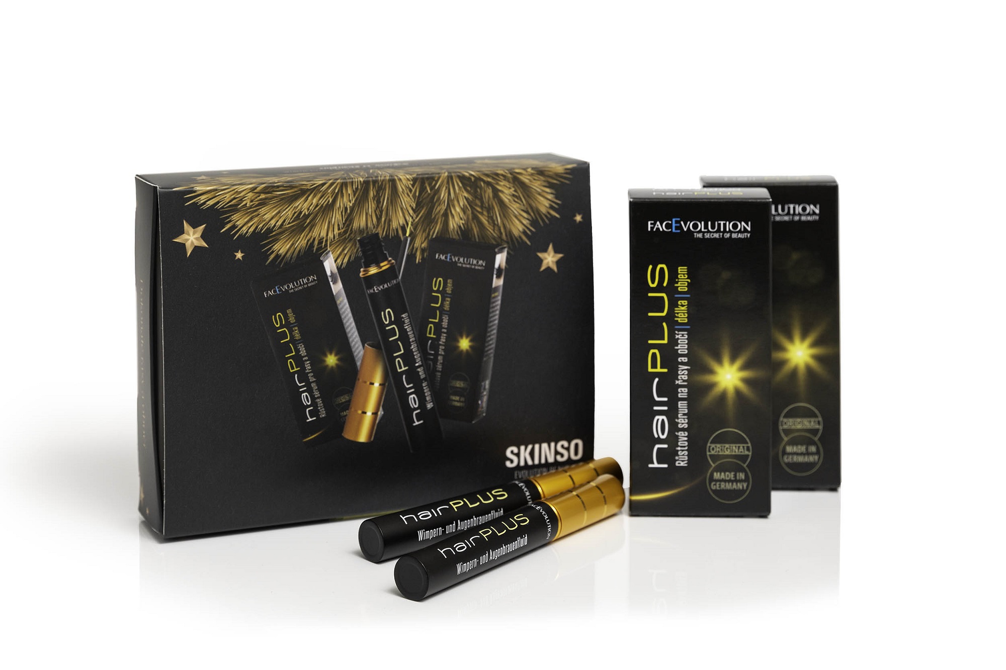 Sada růstového séra na řasy a obočí Hairplus 2 x 4,5 ml
