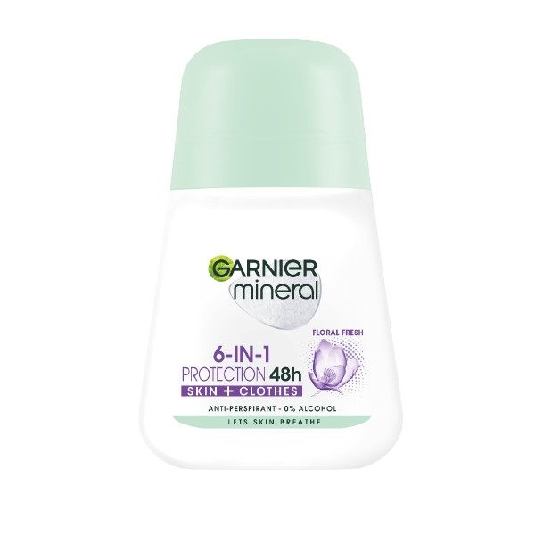 Minerální antiperspirant Protection Floral Fresh 48h Roll-on pro ženy 50 ml