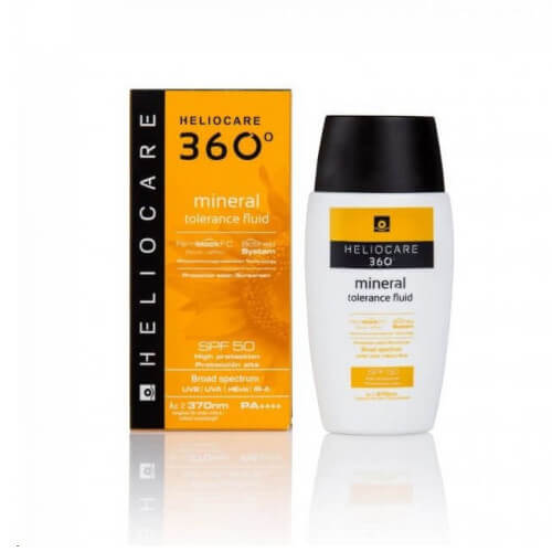 Emulze na opalování s minerálními filtry vhodná pro intolerantní pokožku SPF 50 360° (Mineral Tolerance Fluid) 50 ml