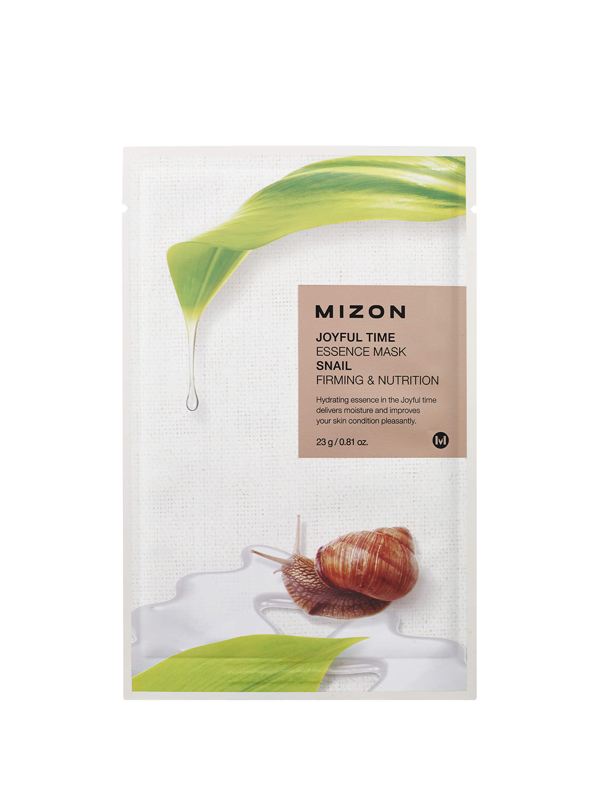 Plátýnková 3D maska s filtrátem z hlemýždího extraktu pro vyhlazení a výživu pleti Joyful Time (Essence Mask Snail) 23 g