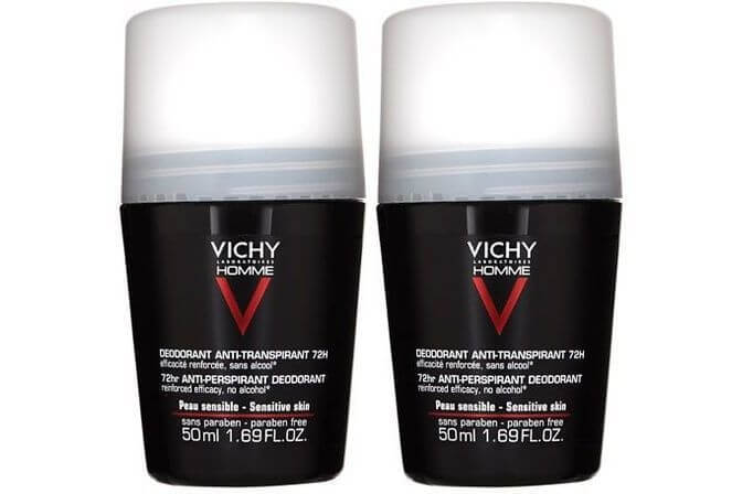 Sada kuličkových deodorantů pro citlivou pokožku Homme 72H (Deodorant Anti-Transpirant) 2 x 50 ml