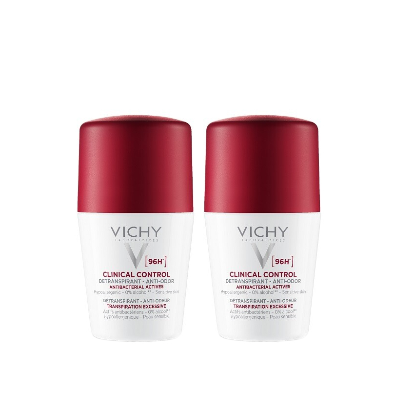 Sada kuličkových detranspirantů proti zápachu Clinical Control 96h (Detranspirant) 2 x 50 ml