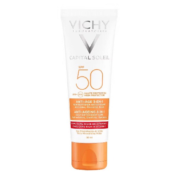 Protivráskový krém na opalování SPF 50+ Capital Soleil Anti-Age 50 ml