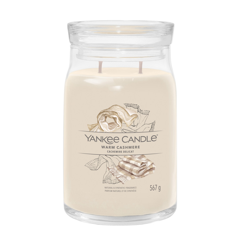Aromatická svíčka Signature sklo velké Warm Cashmere 567 g