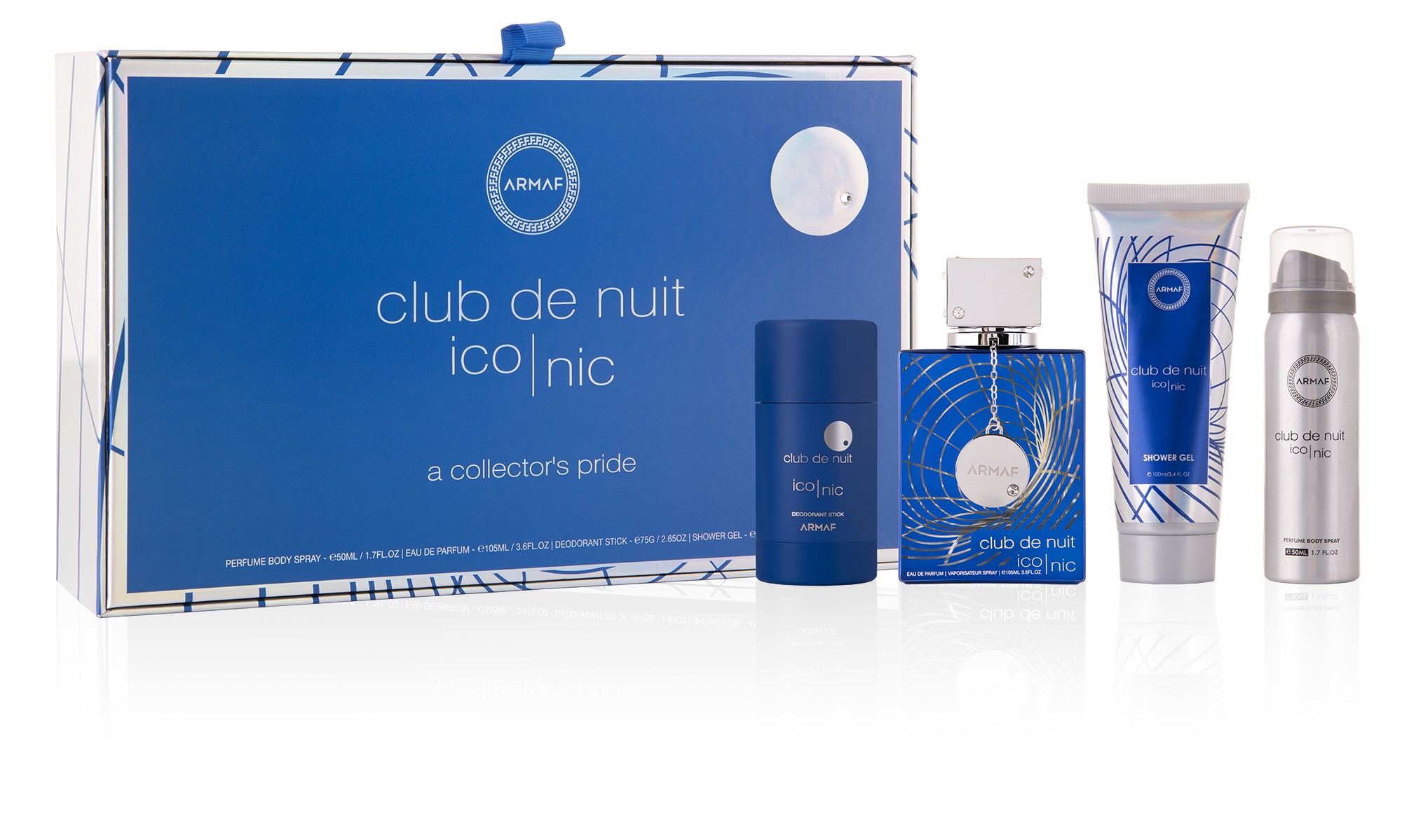 Club De Nuit Blue Iconic EDP 105 ml tuhý deodorant 75 g