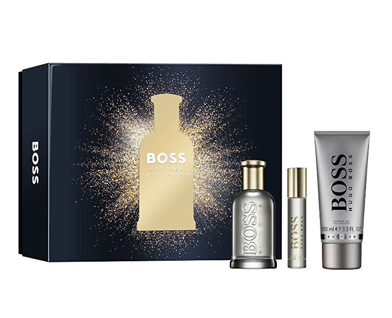 Boss Bottled - EDP 100 ml + sprchový gel 100 ml + EDP 10 ml