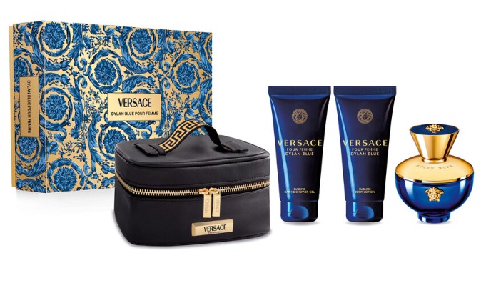 Pour Femme Dylan Blue - EDP 100 ml + tělové mléko 100 ml + sprchový gel 100 ml + kosmetická taštička