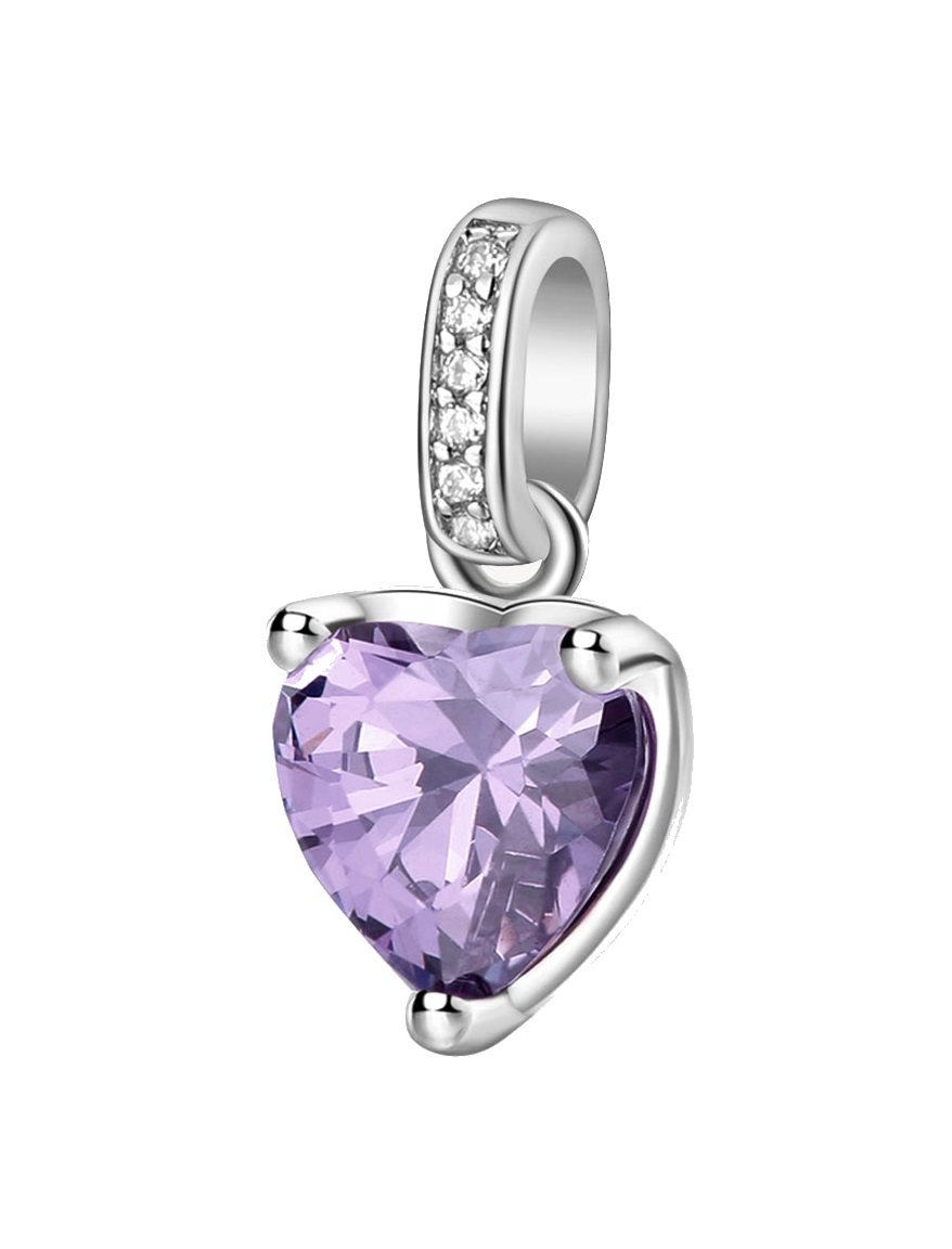 Stříbrný přívěsek Srdce Fancy Magic Purple FMP28