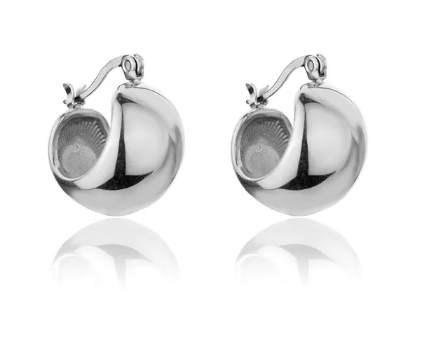 Masivní ocelové náušnice Sabrina Silver Earrings MCE23157S