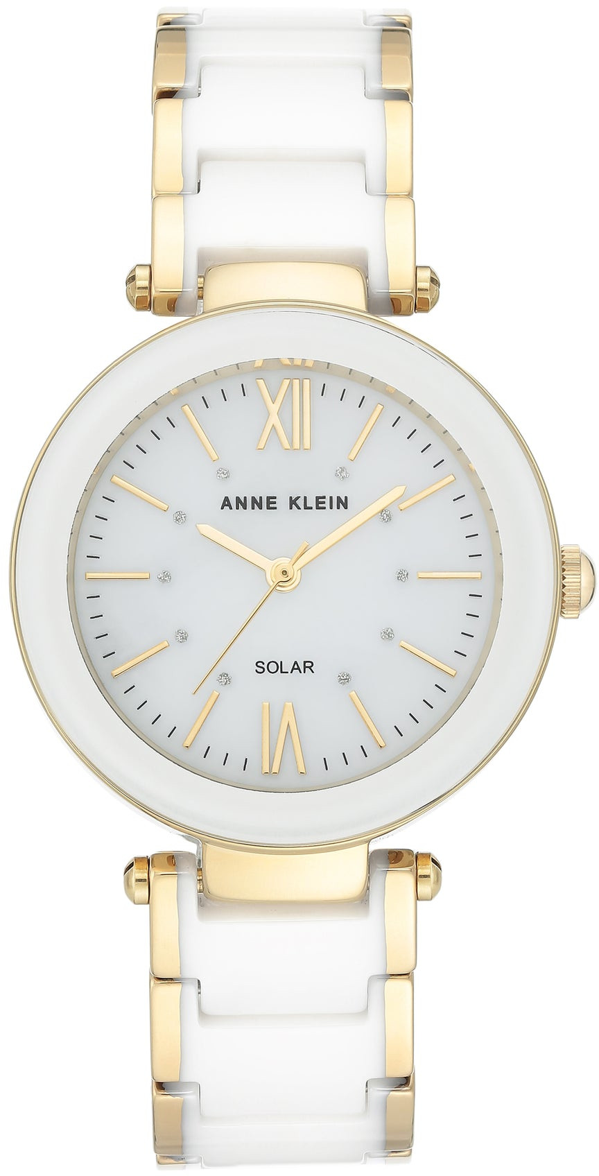Levně Anne Klein Analogové hodinky Considered Solar Powered Ceramic AK/3844WTGB