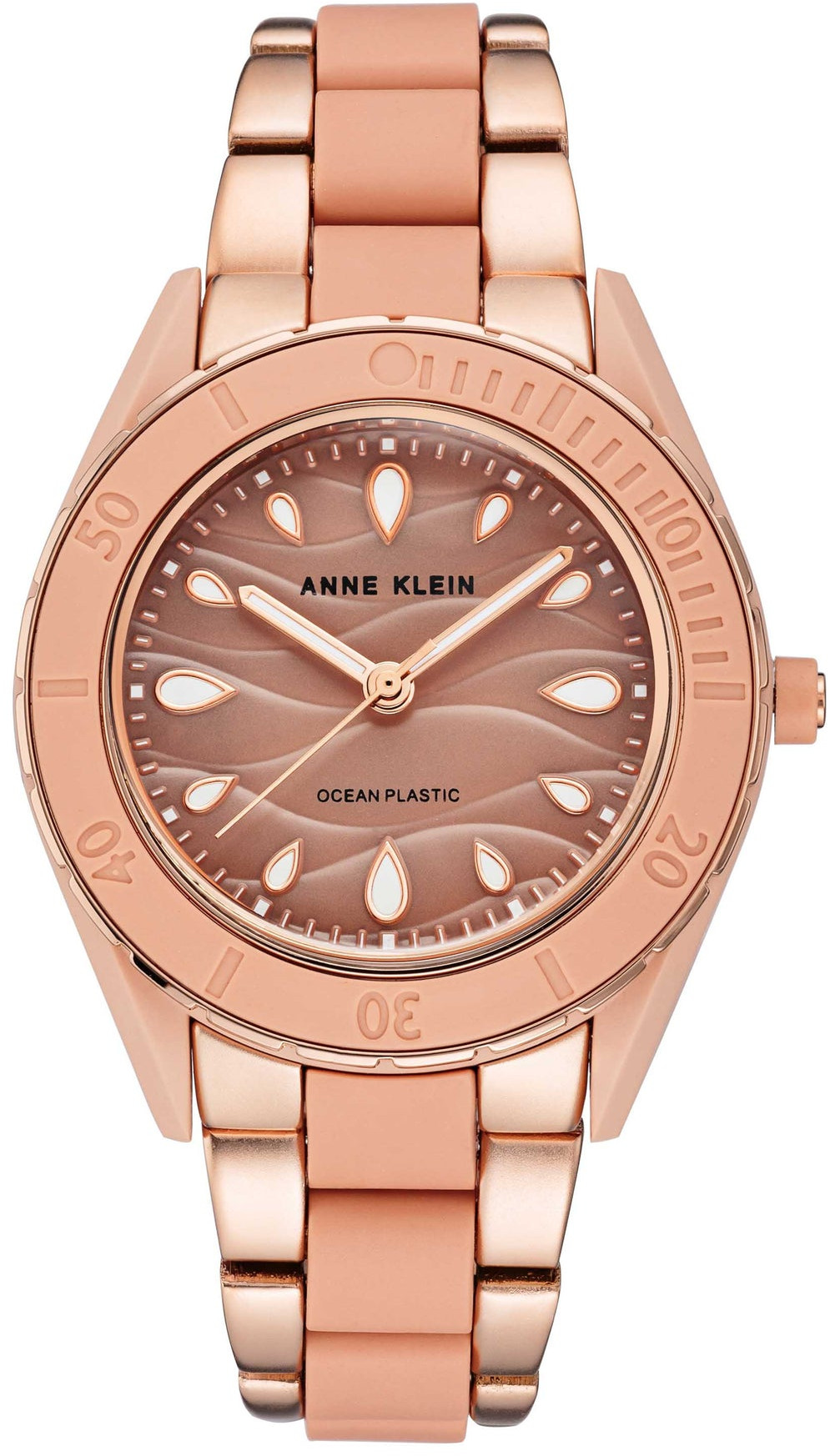 Anne Klein Analogové hodinky Solar Ocean Plastic AK/3910PKRG