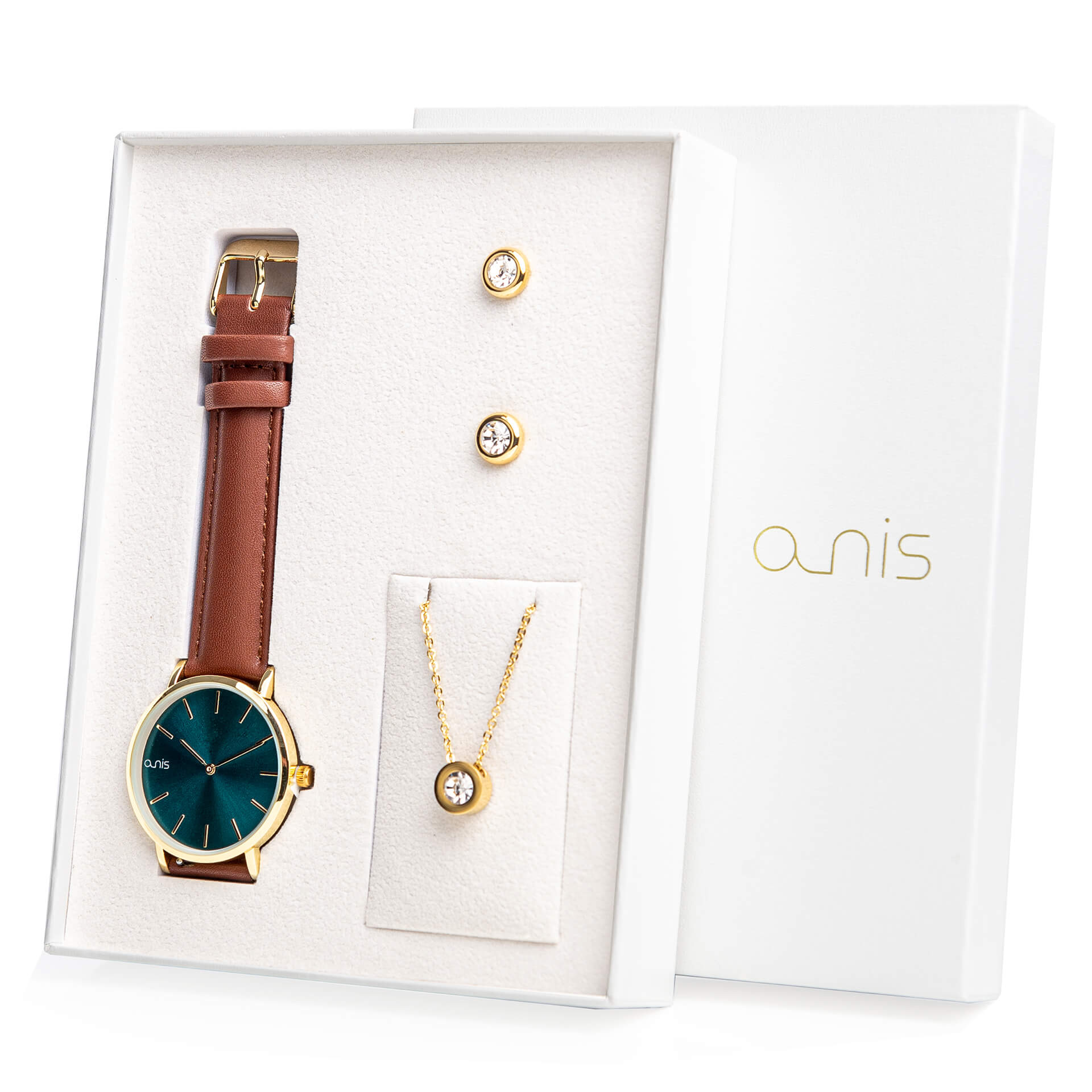 A-NIS Set hodinek, náhrdelníku a náušnic AS100-24