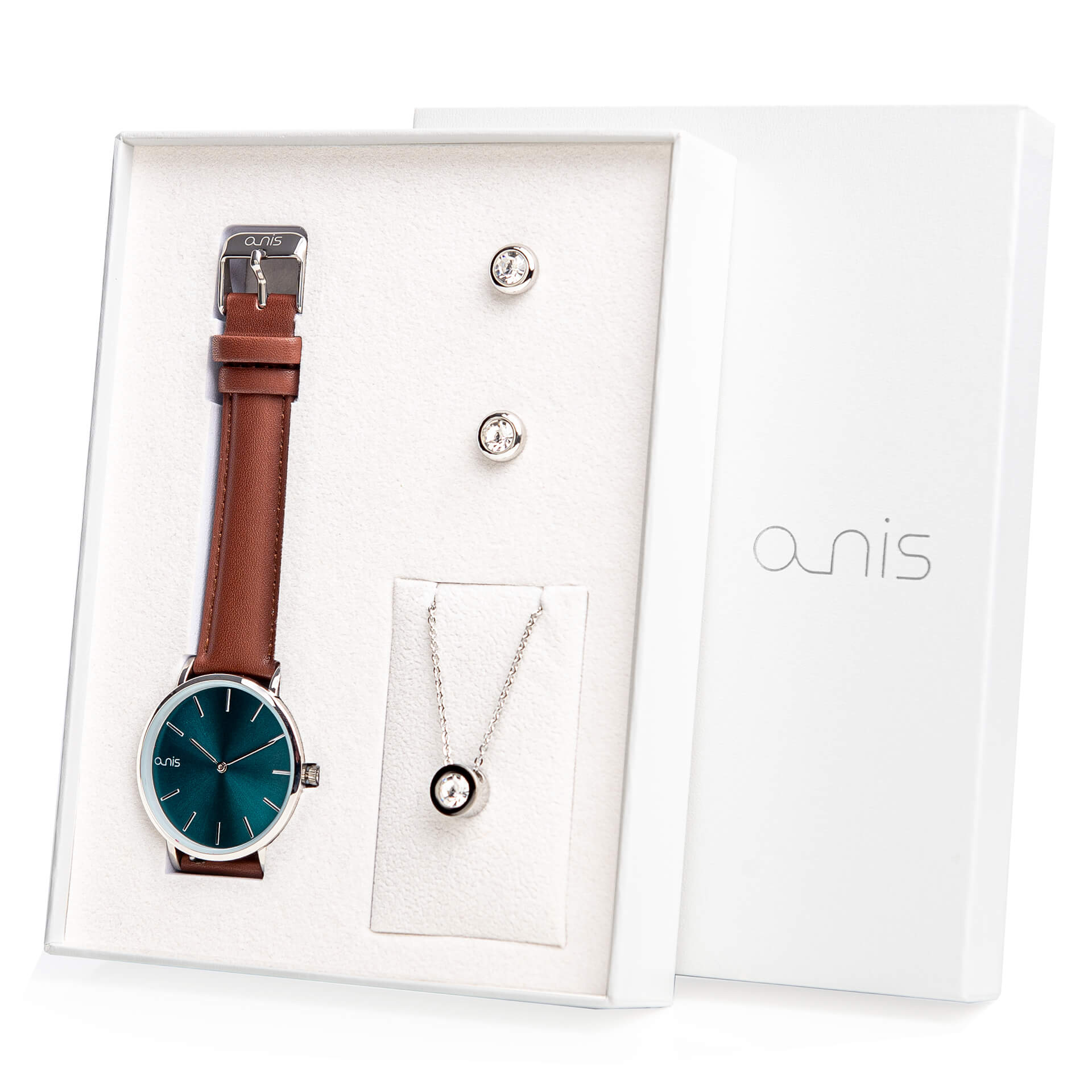 A-NIS Set hodinek, náhrdelníku a náušnic AS100-09