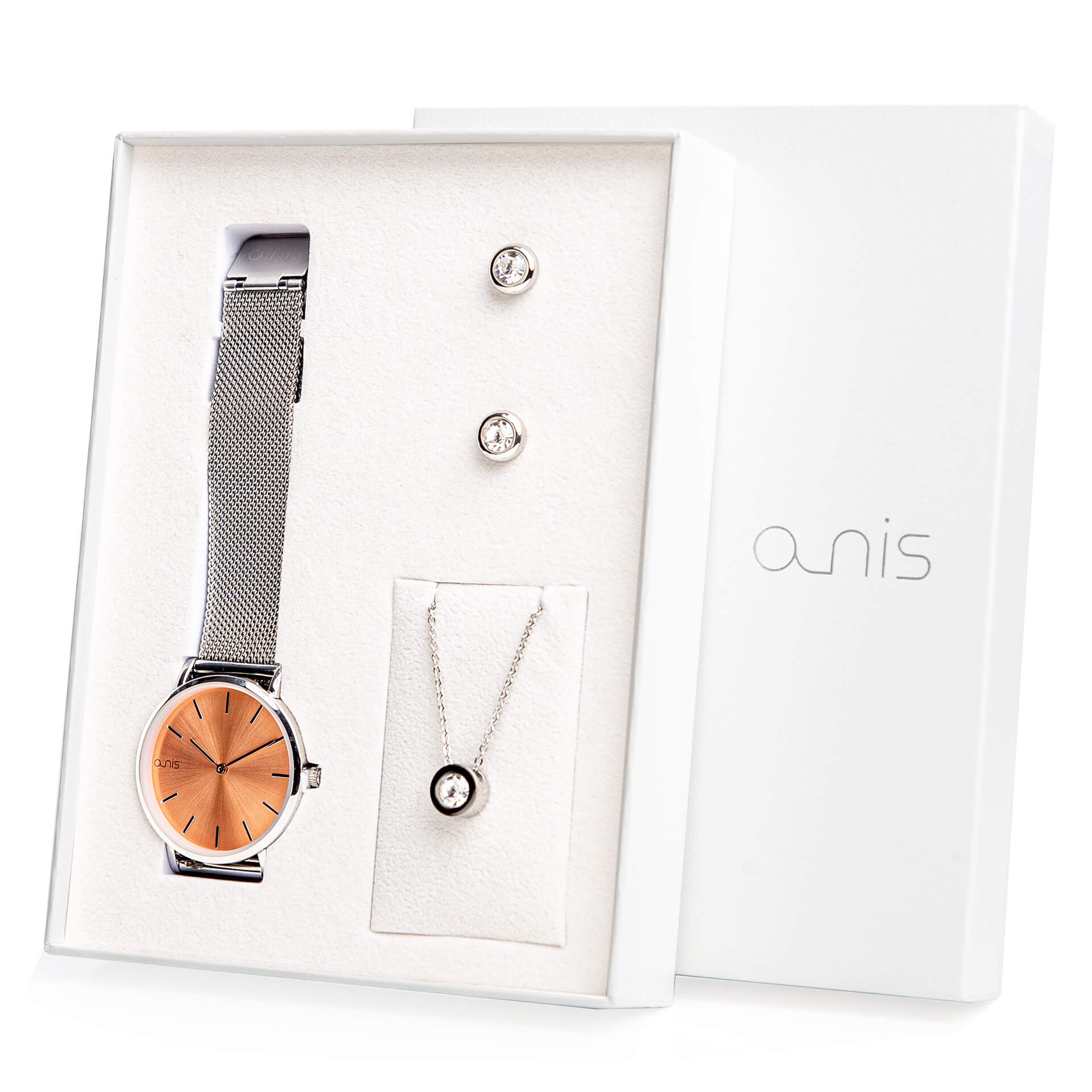 A-NIS Set hodinek, náhrdelníku a náušnic AS100-10