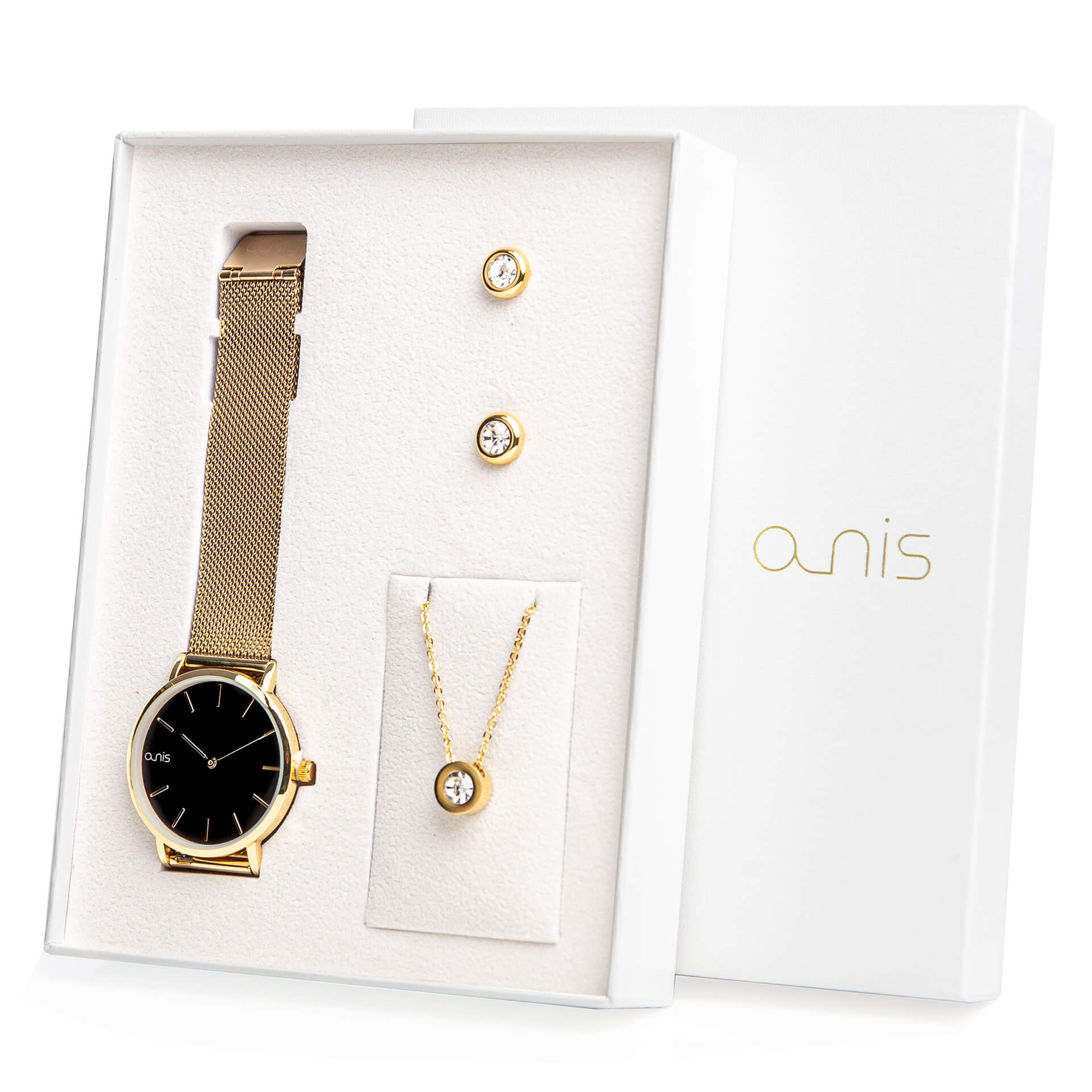 A-NIS Set hodinek, náhrdelníku a náušnic AS100-19
