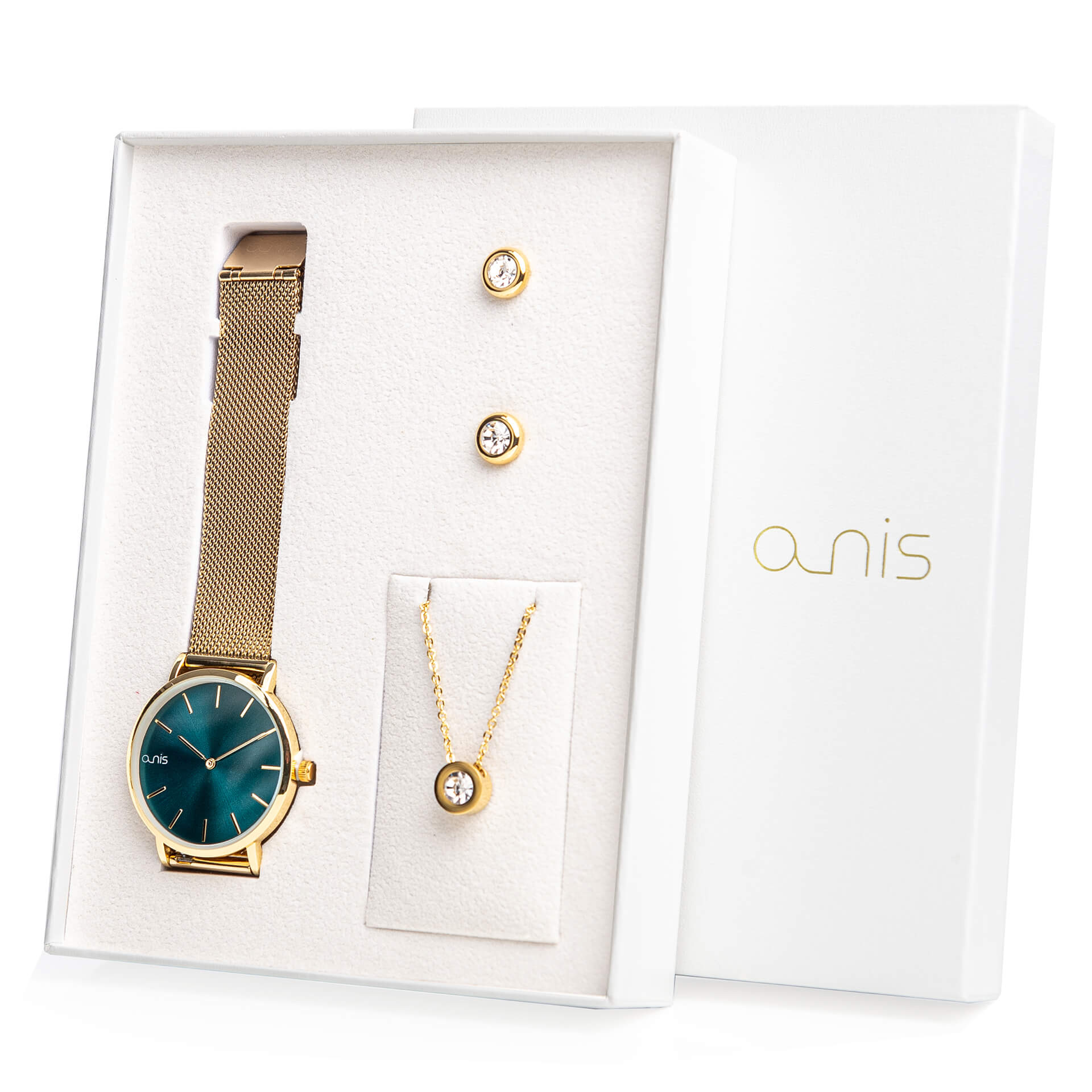A-NIS Set hodinek, náhrdelníku a náušnic AS100-22