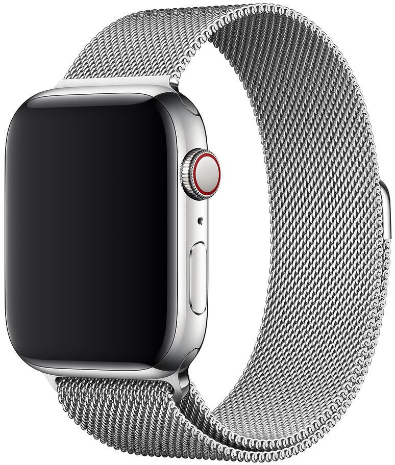 Apple Apple Watch řemínek - milánský tah 40 mm stříbrný + 2 měsíce na vrácení zboží