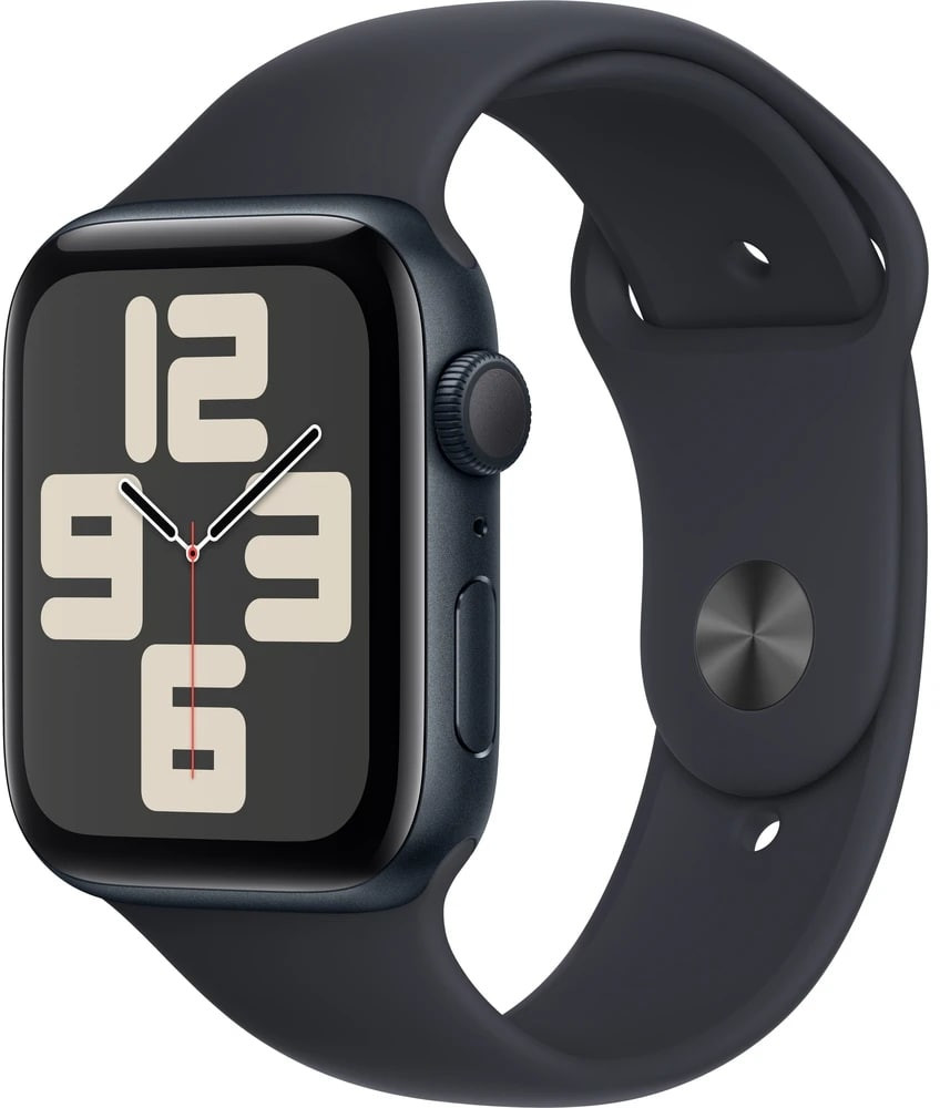Zobrazit detail výrobku Apple Apple Watch SE (2023) Cellular 44mm sportovní silikonový řemínek temně inkoustový M/L