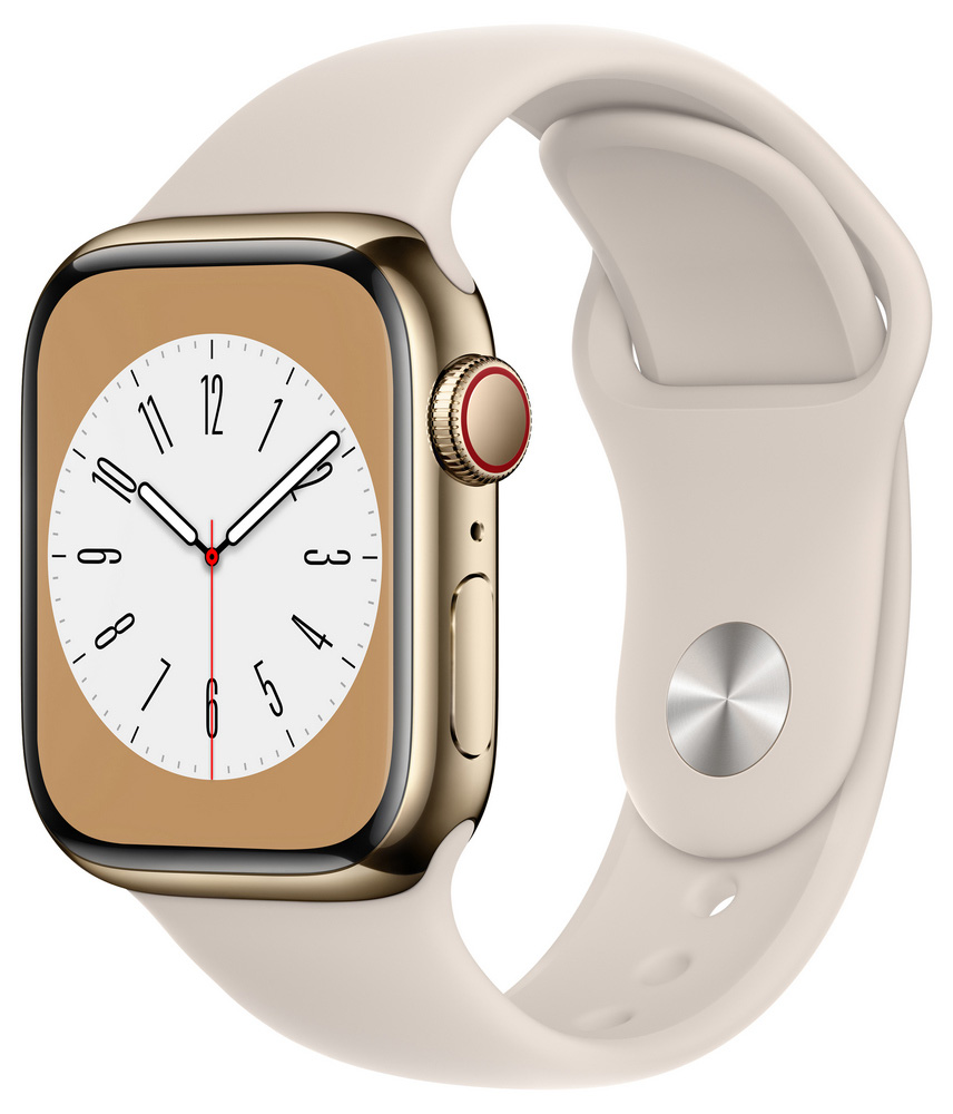 Zobrazit detail výrobku Apple Apple Watch Series 8 GPS + Cellular 41mm Gold Steel, Starlight Sport