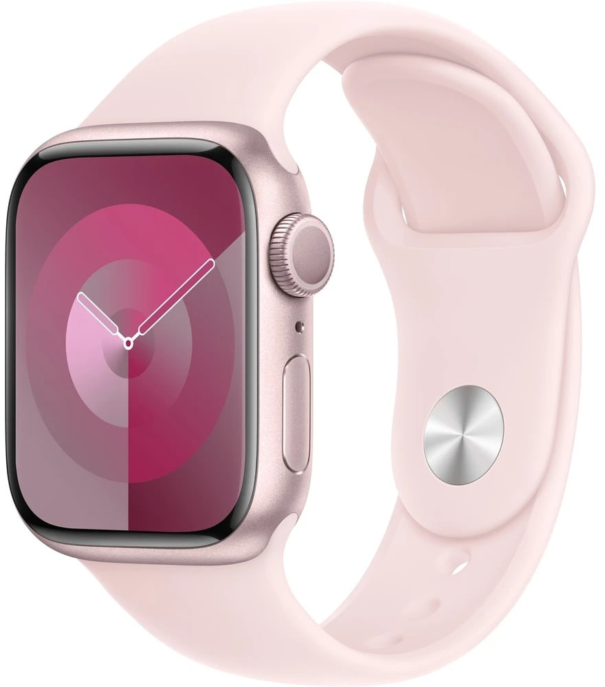 Zobrazit detail výrobku Apple Apple Watch Series 9 41mm Růžový hliník se světle růžovým sportovním řemínkem S/M