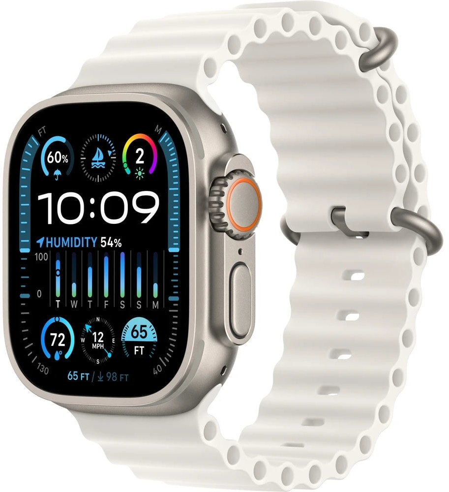 Zobrazit detail výrobku Apple Apple Watch Ultra 2 49mm titanová s bílým oceánským řemínkem