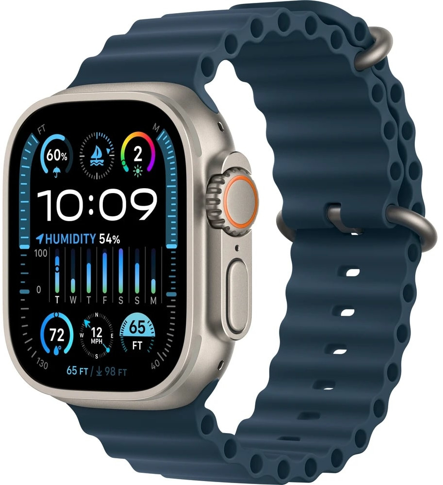 Zobrazit detail výrobku Apple Apple Watch Ultra 2 49mm titanová s modrým oceánským řemínkem