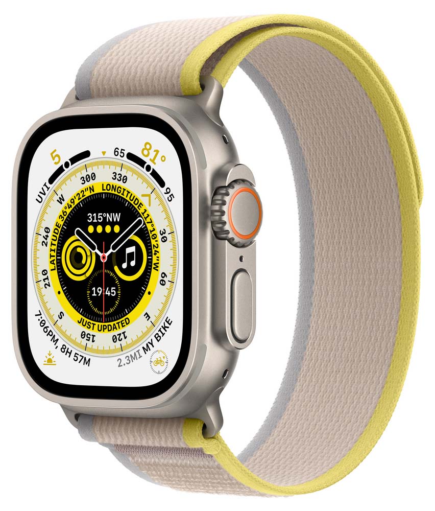 Zobrazit detail výrobku Apple Apple Watch Ultra Cellular 49mm Titan, Yellow/Beige Trail Loop, S/M