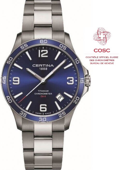 Certina DS-8 Quartz Precidrive COSC Chronometer Titanium C033.851.44.047.00 + 2 měsíce na vrácení zboží