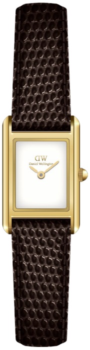 Daniel Wellington Bound Mini 17x26 Dark Brown Lizard White G DW00100904