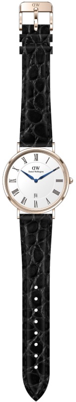 Daniel Wellington Classic 40 Roman Numerals Black Croc Belly RG DW00100916