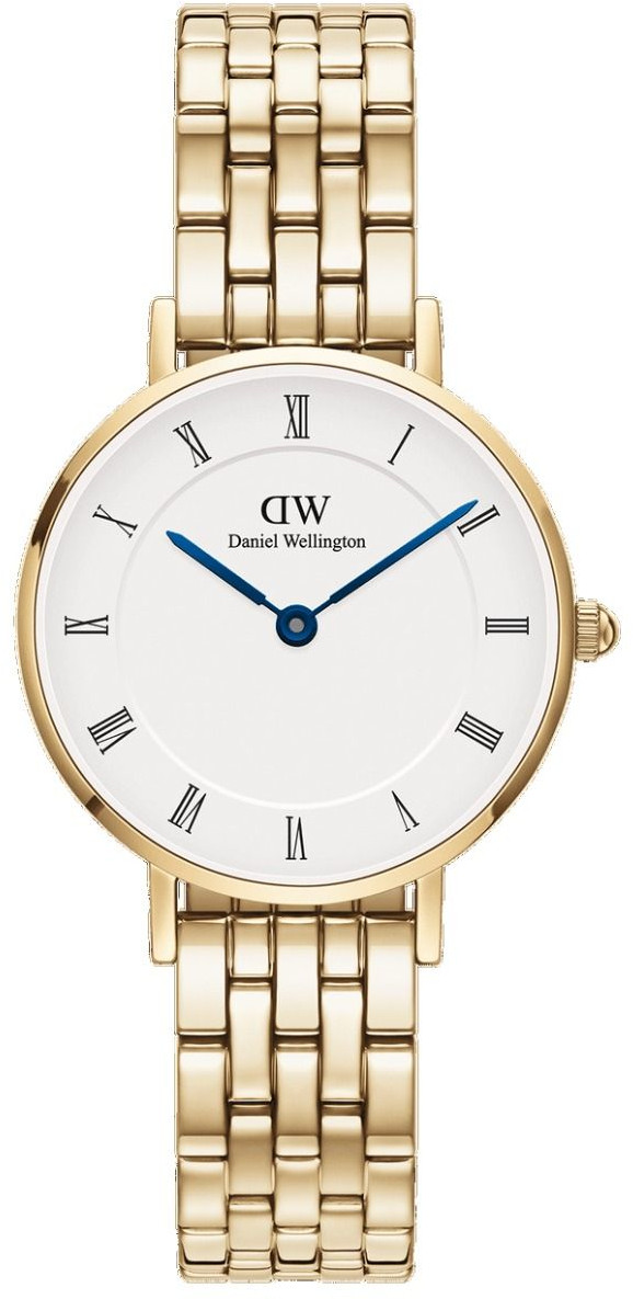 Levně Daniel Wellington Petite Roman Numerals 5-Link Gold DW00100682