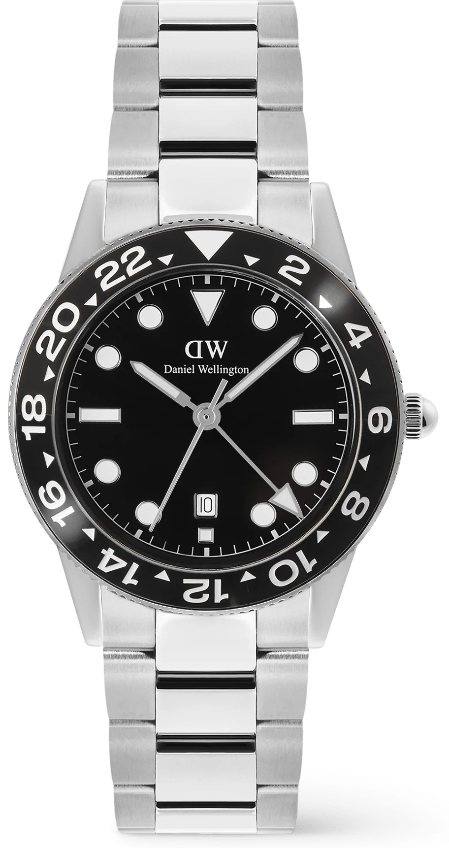 Daniel Wellington Iconic GMT 40 Link Black Ceramic Bezel S DW00100919