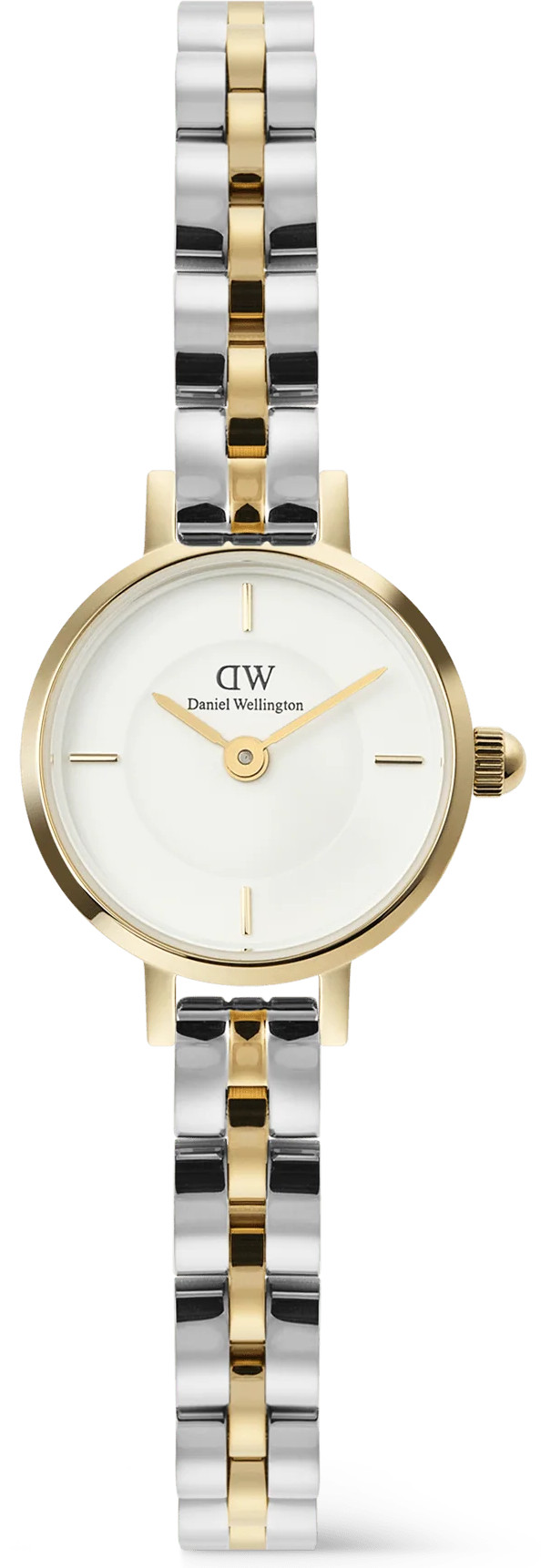 Daniel Wellington Petite Mini 19 Arch 3-Link White Two Tone G S DW00100923