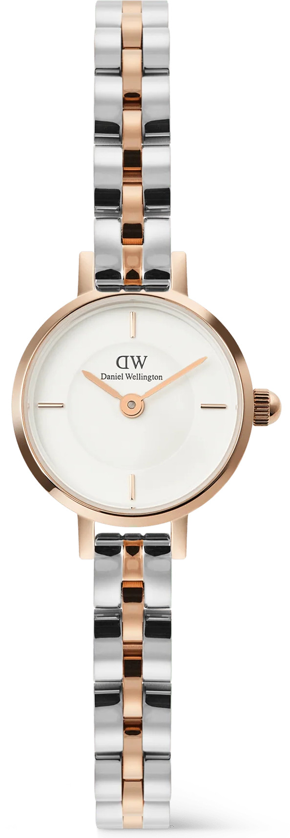 Daniel Wellington Petite Mini 19 Arch 3-Link White Two Tone RG S DW00100924