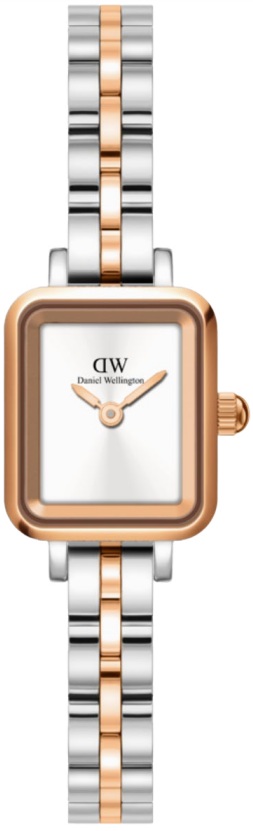 Daniel Wellington Quadro Mini 15.4x18.2 Arch 3-Link White Sunray Two Tone RG S DW00100926