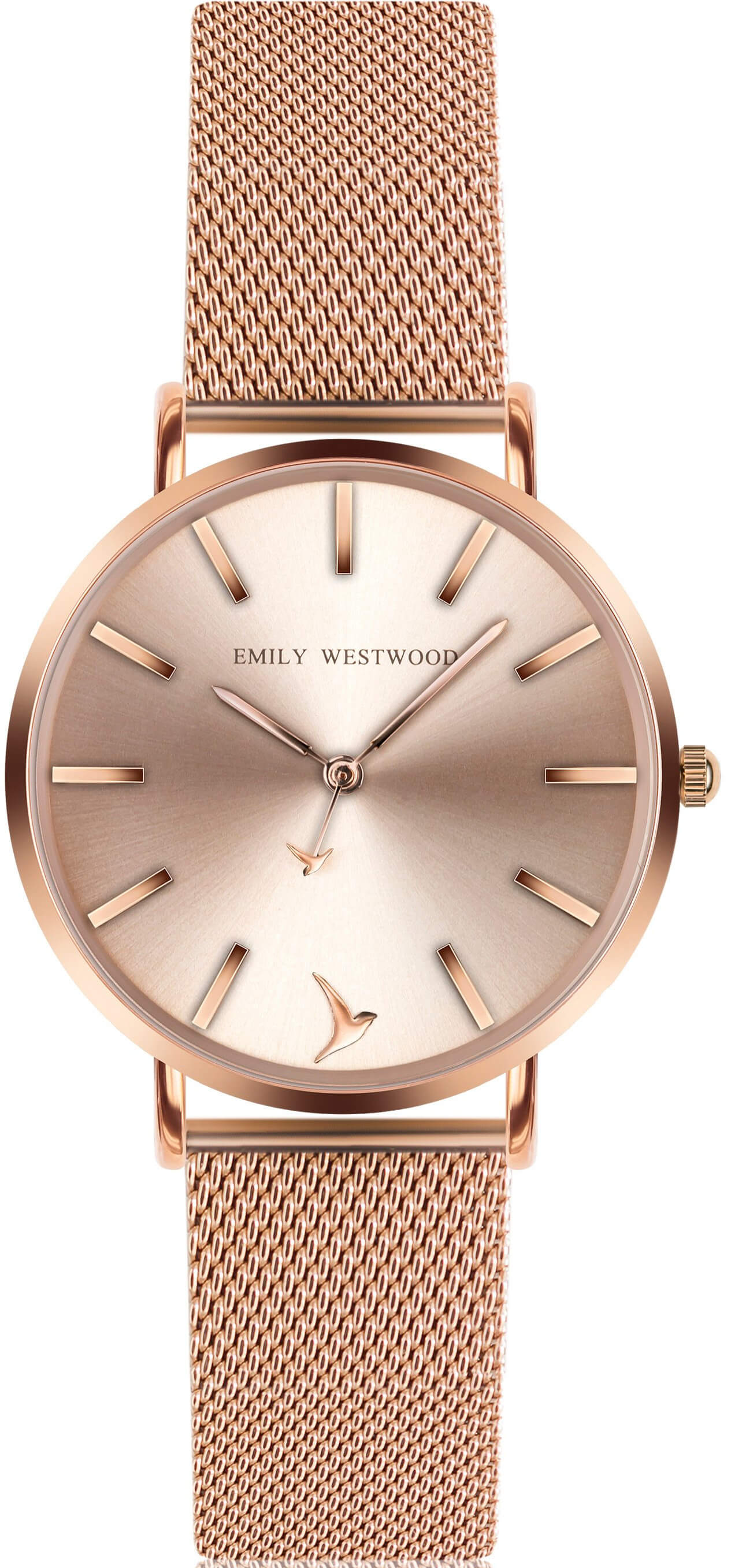 Emily Westwood American Praire Rose Gold Mesh Watch EBZ-3218