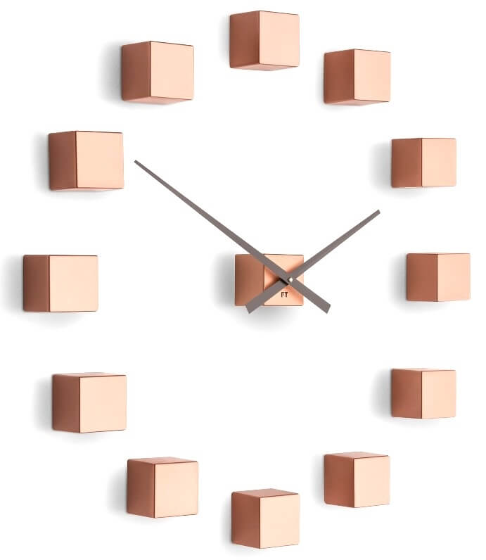 Levně Future Time Nalepovací hodiny Cubic Copper FT3000CO