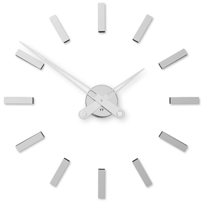Levně Future Time Nalepovací hodiny Modular Chrome FT9600SI