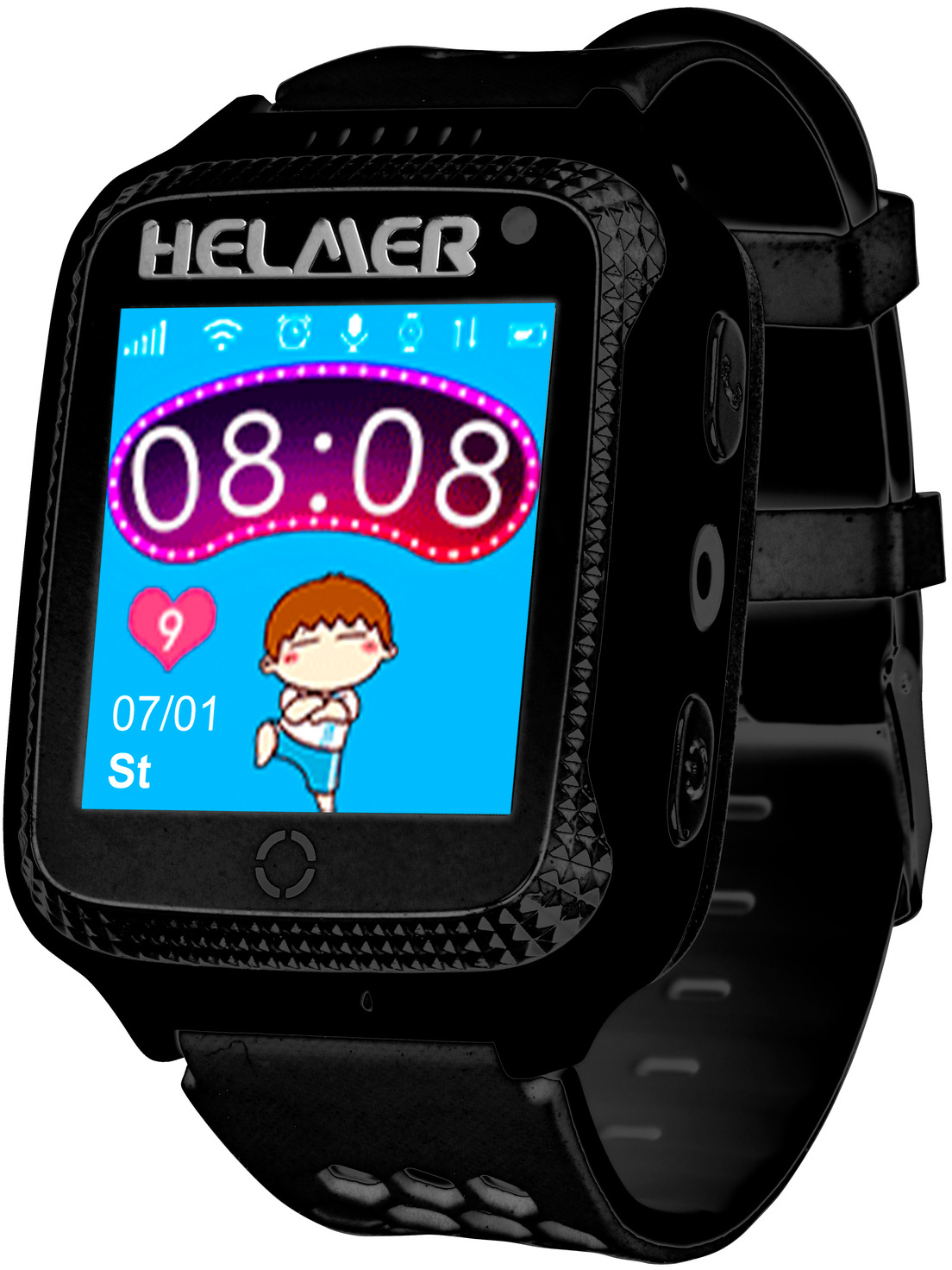 Zobrazit detail výrobku Helmer Chytré dotykové hodinky s GPS lokátorem a fotoaparátem - LK 707 černé