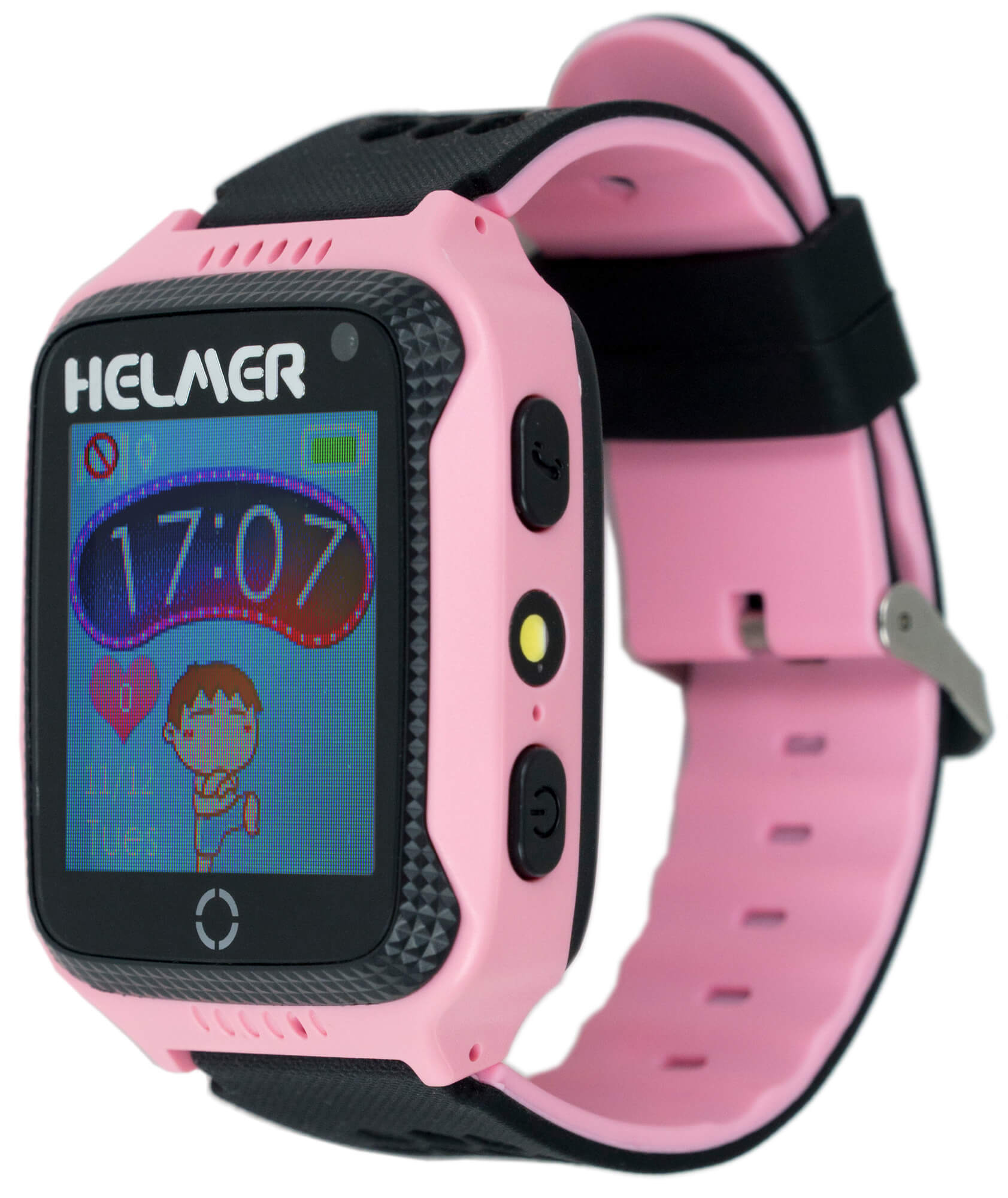 Helmer Chytré dotykové hodinky s GPS lokátorem a fotoaparátem - LK 707 růžové