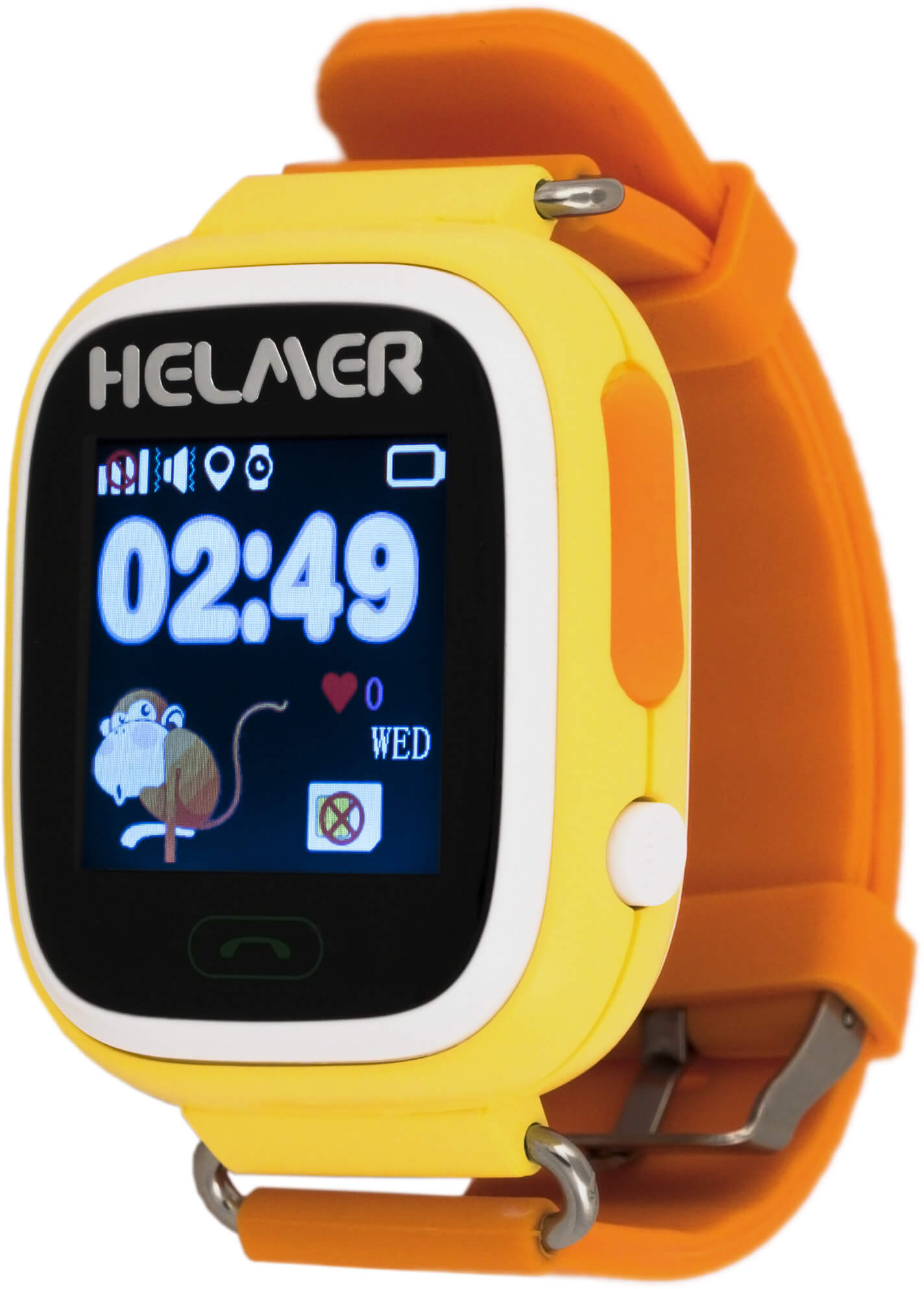 Helmer Chytré dotykové hodinky s GPS lokátorem LK 703 žluté + 2 měsíce na vrácení zboží