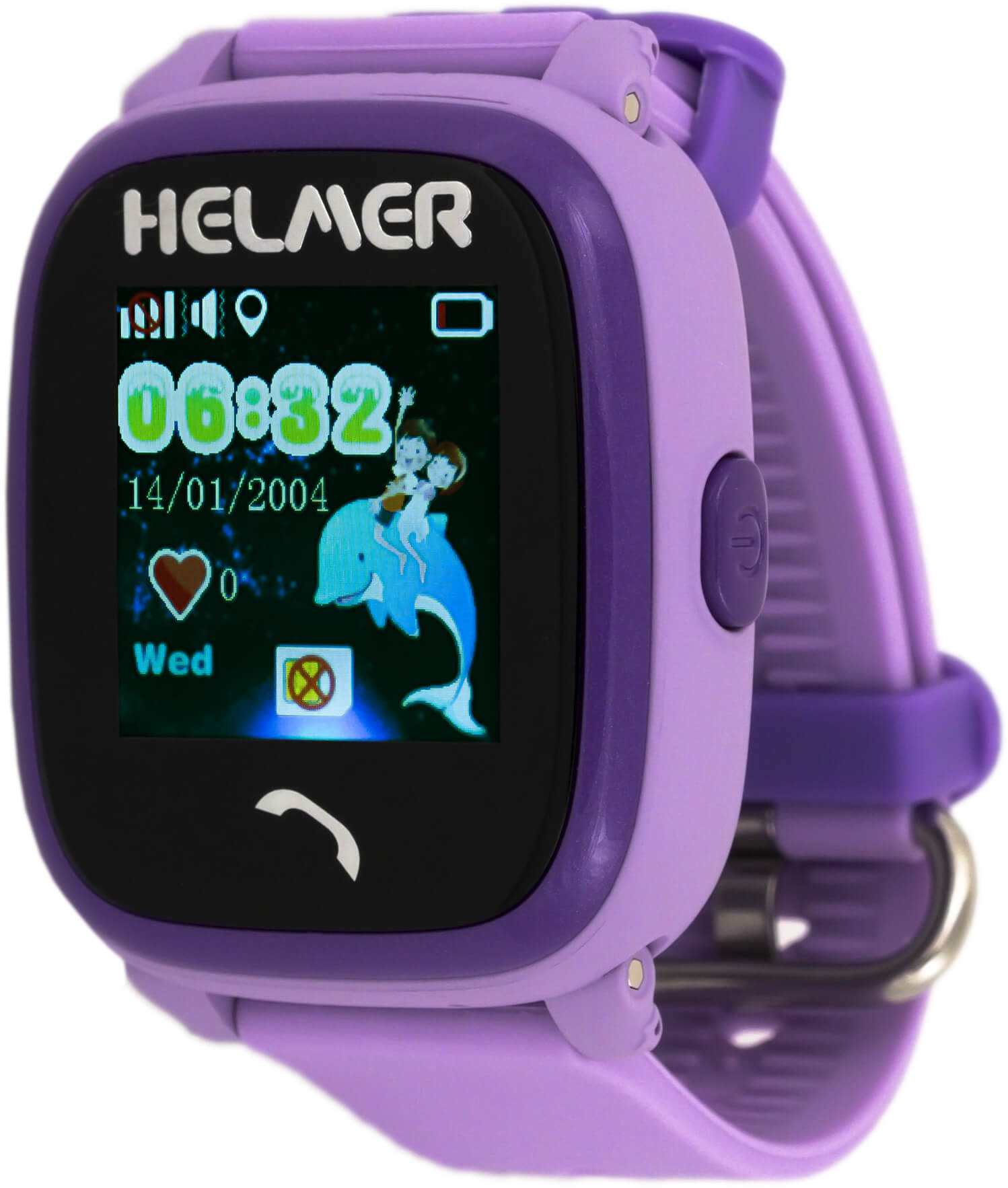 Zobrazit detail výrobku Helmer Chytré dotykové vodotěsné hodinky s GPS lokátorem LK 704 fialové