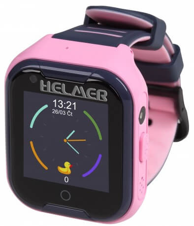 Helmer LK 709 4G růžové - dětské hodinky s GPS lokátorem, videohovorem